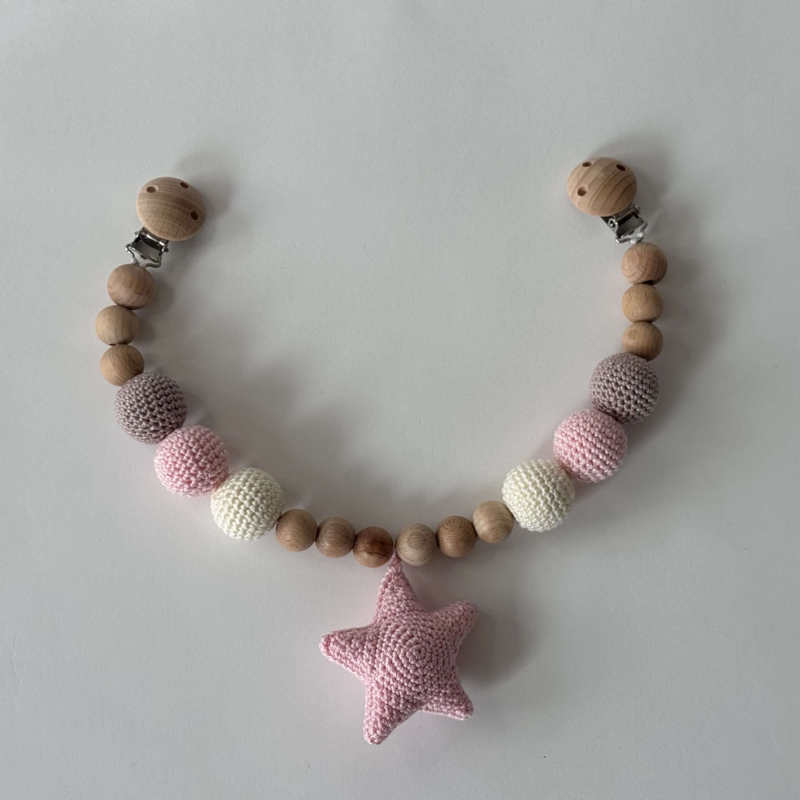 Kinderwagenkette Stern Rosa