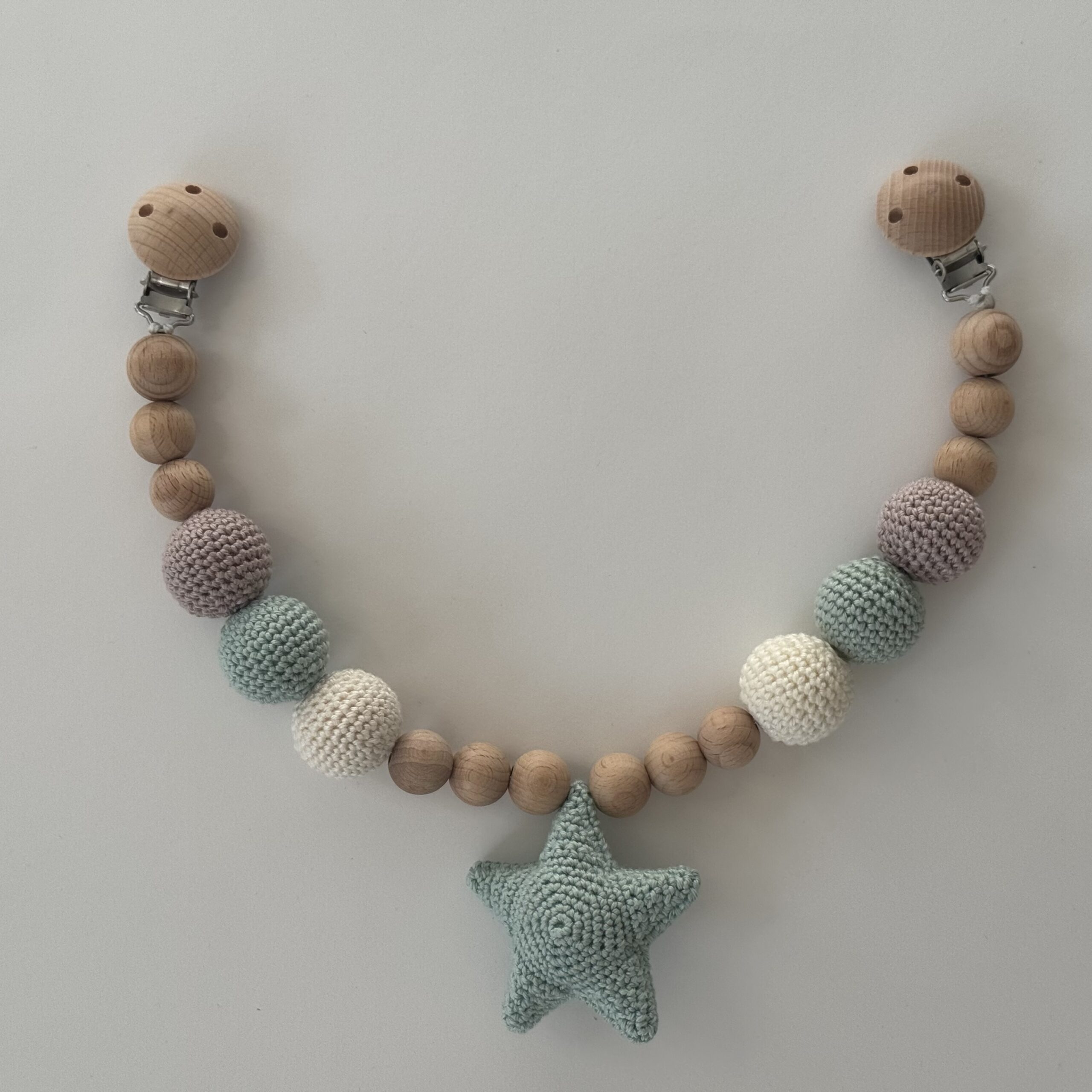 Kinderwagenkette Stern Mint